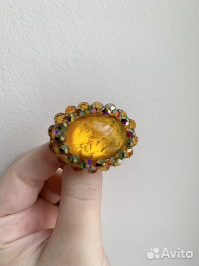 Брошь винтаж чехословакия