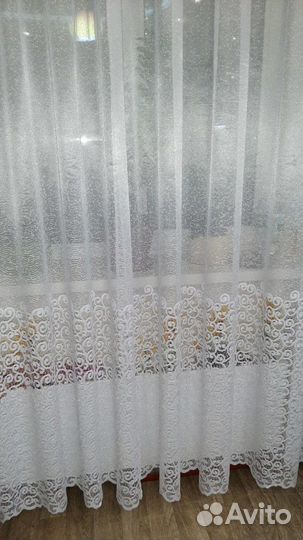Тюли белоснежные новые, разные