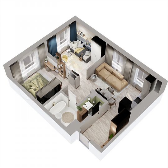 2-к. квартира, 53,5 м², 24/25 эт.