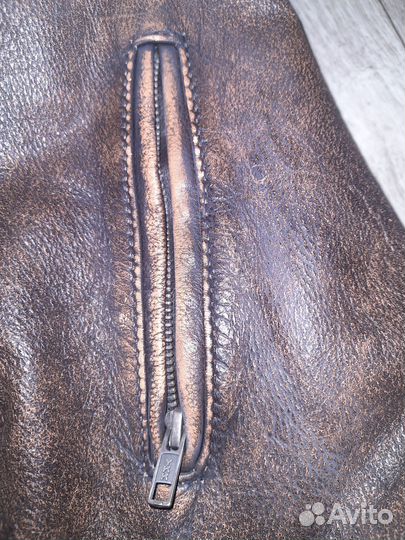 Мотокуртка кожаная мужская 52