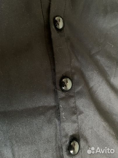 Черное платье-сарафан на пуговицах, vintage/retro