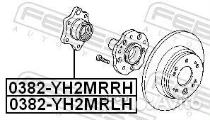 Ступица задняя левая комплект (honda element YH