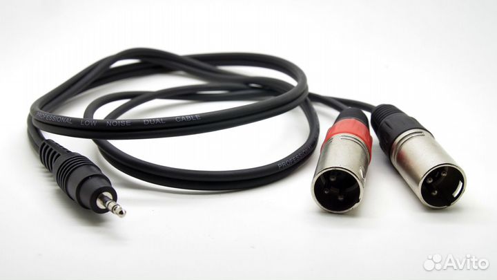 Кабель 2 XLR - 3,5 jack