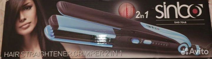 Утюжок 2 в 1 плойка для волос Sinbo выпрямитель