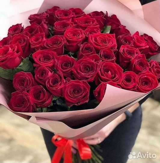 Розы высокие Доставка цветов