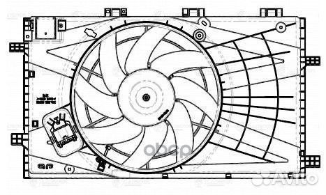 Вентилятор радиатора opel insignia (08) 1.6I/1
