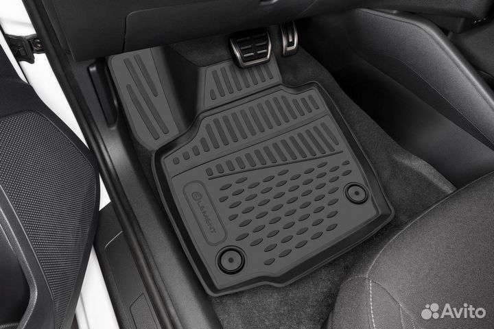 Коврики в салон Газель Next, 2016- (дистанционный привод ручки кпп), 2 шт. (полиуретан) / Газель нек