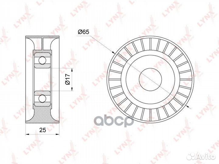 Ролик натяжной приводного ремня PB5237 lynxauto