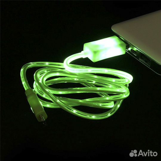 Светящийся кабель USB - micro USB (новый)