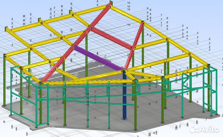 Проектирование металлоконструкций, рабочии чертежи