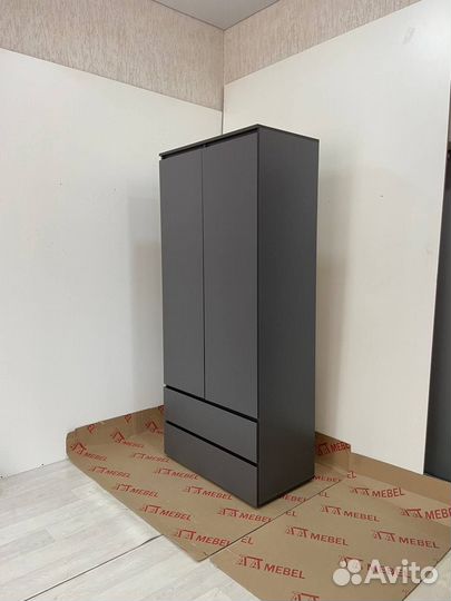 Шкаф новый распашной, графит
