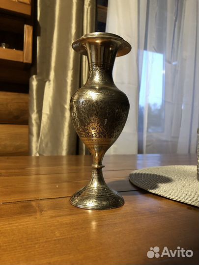 Ваза латунь Цвет серебристый