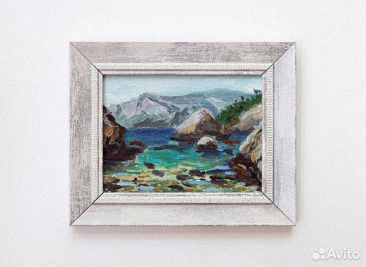 Картина маслом миниатюра, сувенир из Крыма