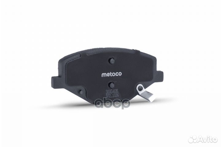 Колодки тормозные передние к-кт 3000635 metaco