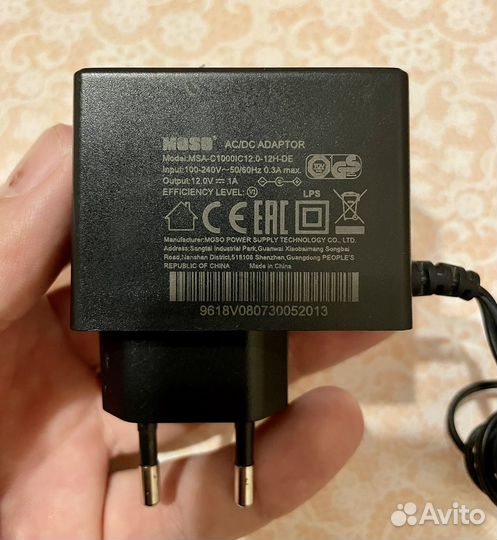 Сетевой адаптер moso 12.0V 1A