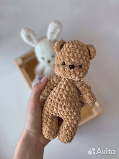 Вязаные игрушки мишка