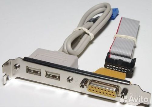 Планка расширения USB 2.0 на заднюю панель 2 порта