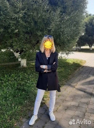 Пиджак женский темно синий оверсайз