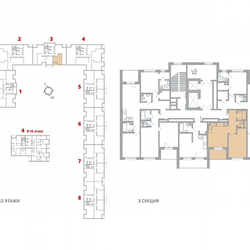 1-к. квартира, 39,5 м², 8/12 эт.