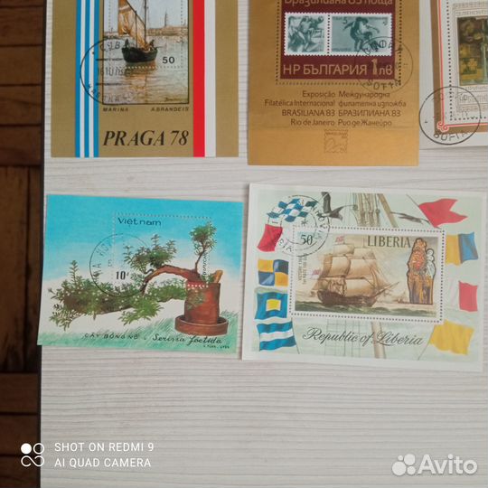 10 Почтовых блоков. Разных Стран. Корабли и другое