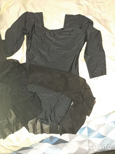 Гимнастические купальники с юбкой, лосины