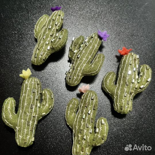 Брошка кактус