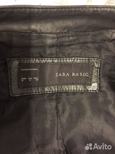 Куртка кожаная zara- винтаж