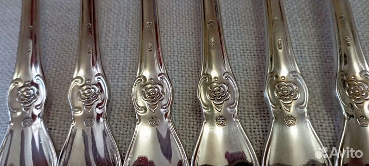 Вилки и ножи мельхиор Серебряная Роза Кольчугино