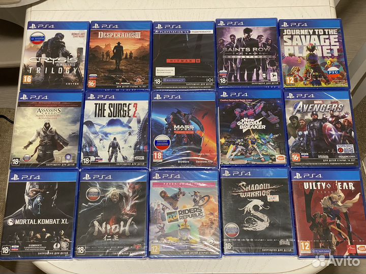 Коллекция запечатанных игр для ps4
