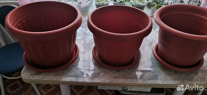 Горшки для цветов пластиковые