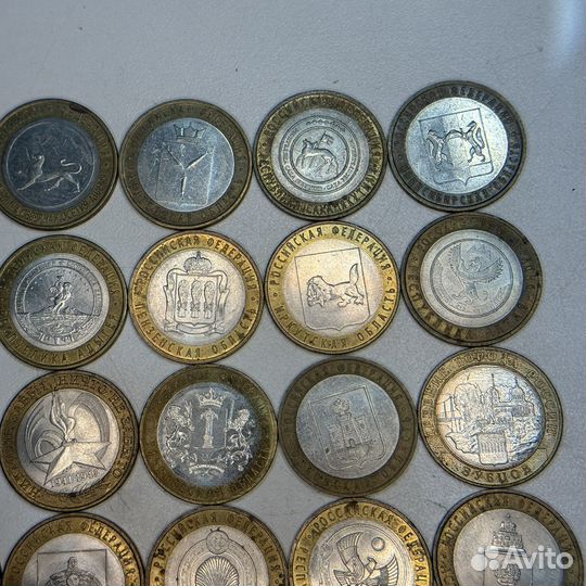 Монеты 10 рублей Юбилейные 36 штук Республики