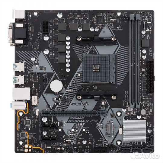 Материнская плата asus prime b450m-k