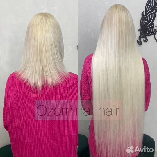 Наращивание волос биопротеиновых и натуральных