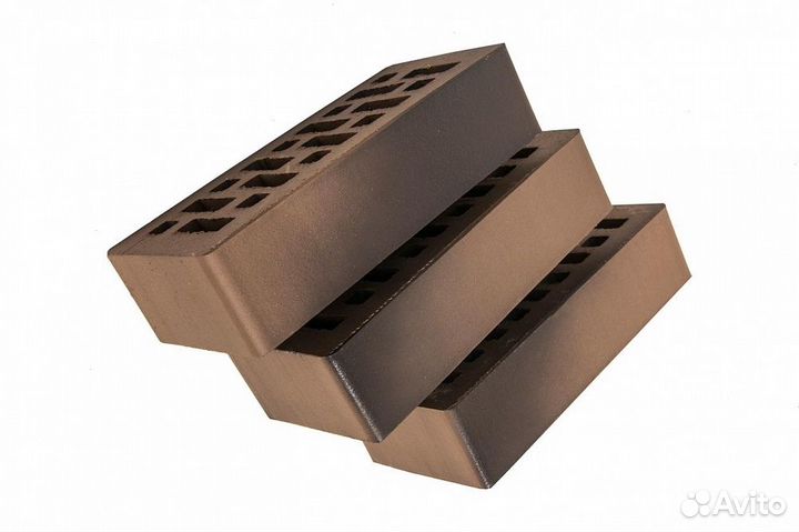 Кирпич облицовочный коричневый
