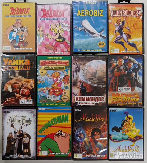 Картриджи для Sega с русским переводом и без