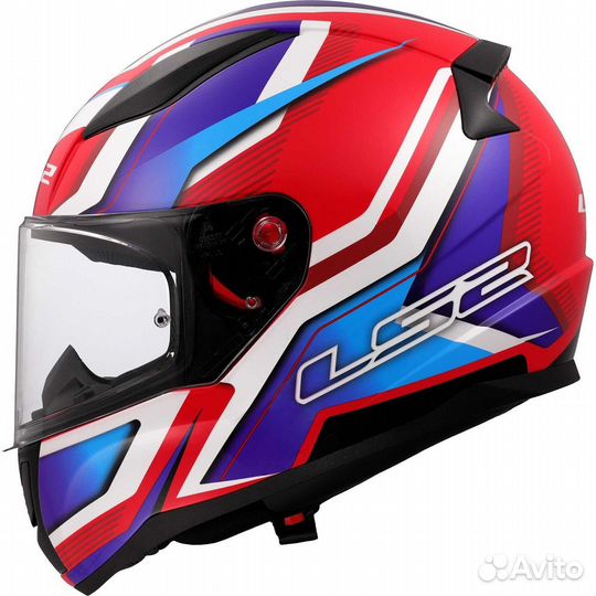 LS2 FF353 rapid 2 flitz Full Face Motorcycle Мотошлем White Blue Red