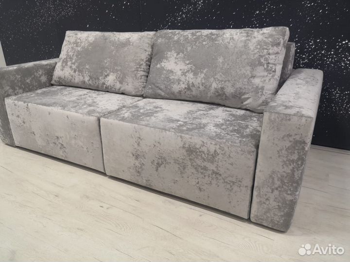 Диван раскладной Флоренция, 140х200, серый плюш