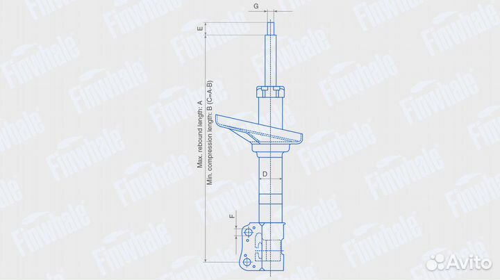 Амортизатор пер. прав. газовый c ABS / Lacetti(04