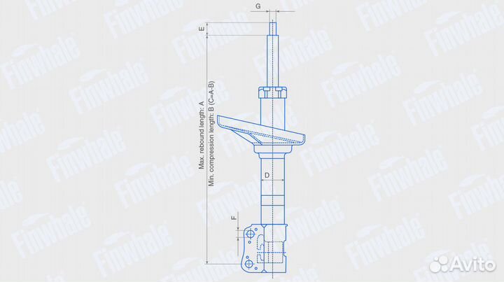 Амортизатор пер. прав. газовый c ABS / Lacetti(04