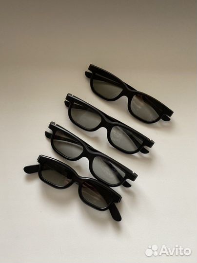 3d очки чёрные