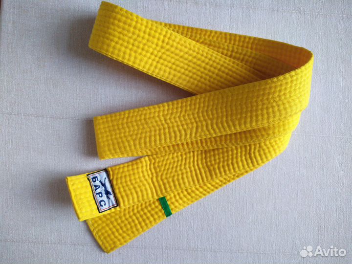Жёлтый пояс для кимоно