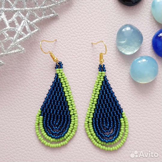 Серьги из бисера