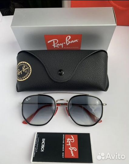 Очки ray ban ferrari пепельные