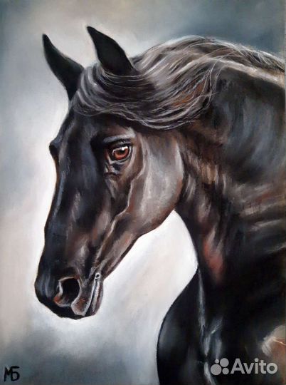 Авторская картина с лошадью. Картина конь