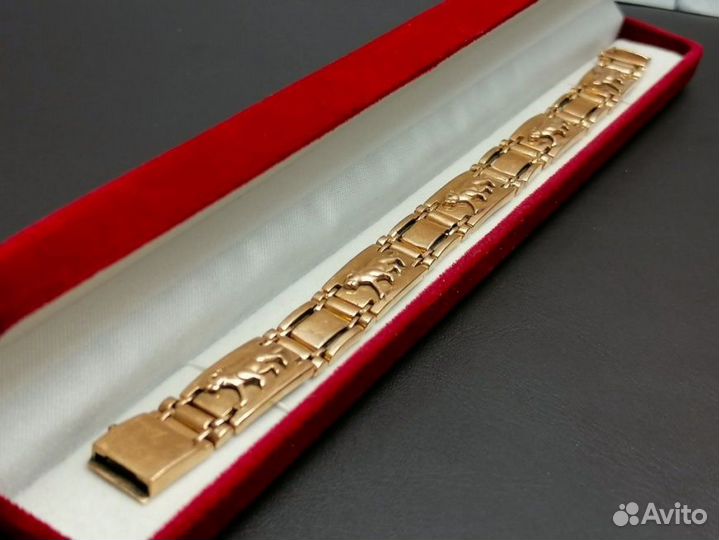 Золотой браслет 585 пробы массой 32.65 грамма 21см
