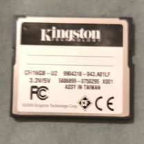 Карта памяти Kingston Compact Flash сf 16GB