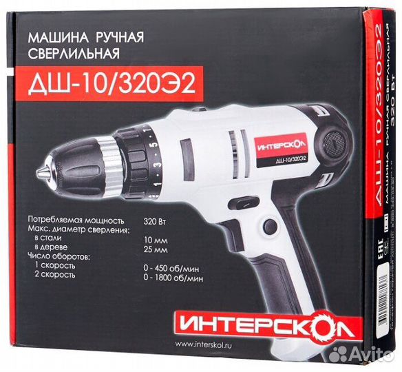Дрель-шуруповерт Интерскол дш-10/320Э2