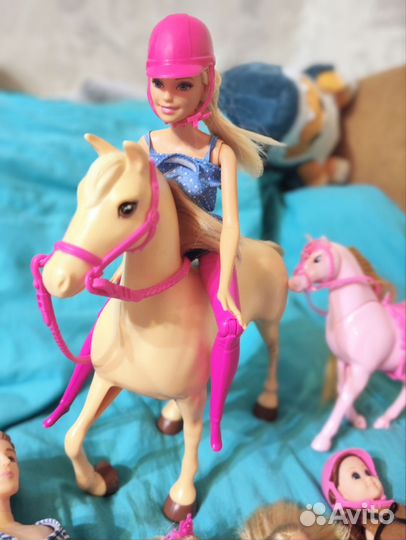 Куклы и лошади пакетом, куклы барби