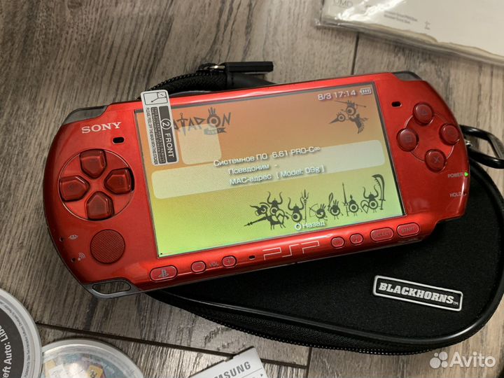 Sony PSP 3006 Radiant Red 64gb 7500 игр (комплект)