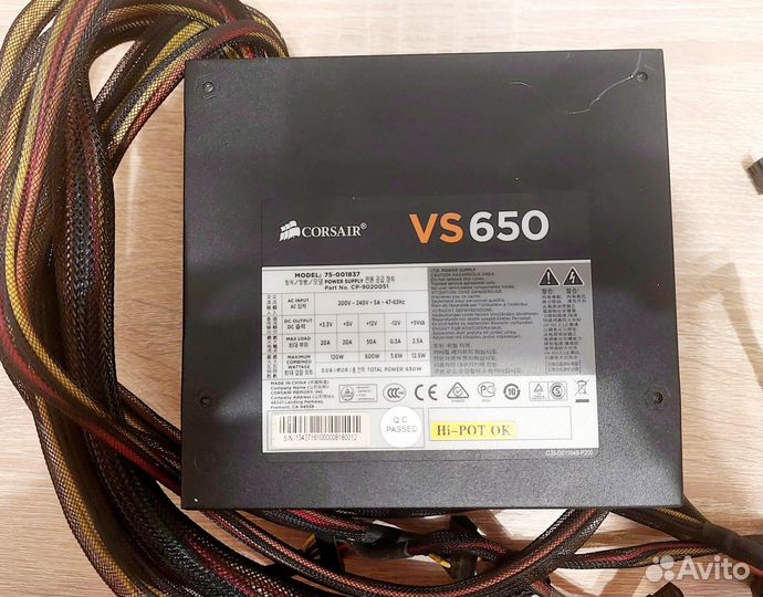 Блок питания Corsair VS650 - 650W